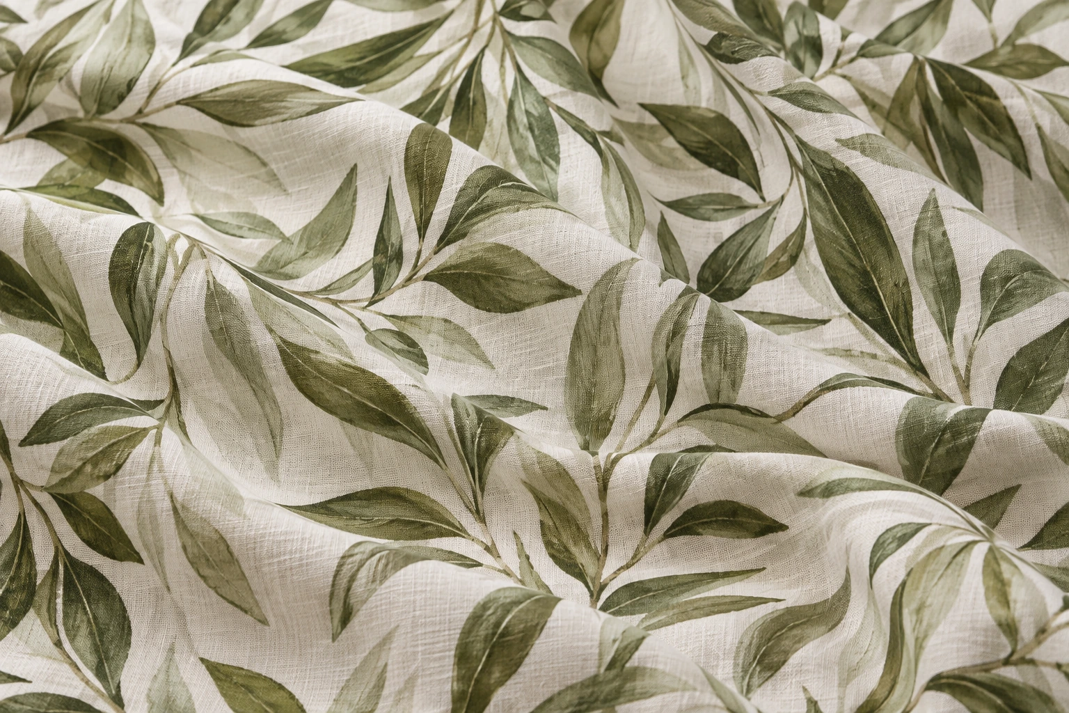 Botanico verde: dettaglio illustrativo del tessuto