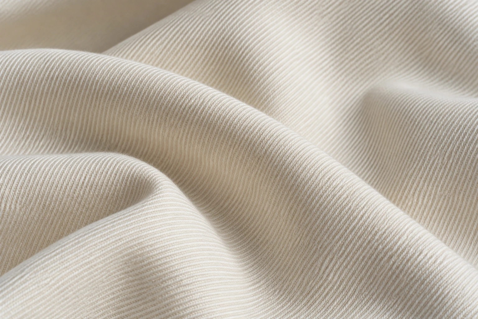 Twill di cotone avorio: dettaglio illustrativo del tessuto